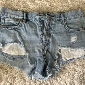 Free People We The Free - Vibrations Cutoff Denim Shorts